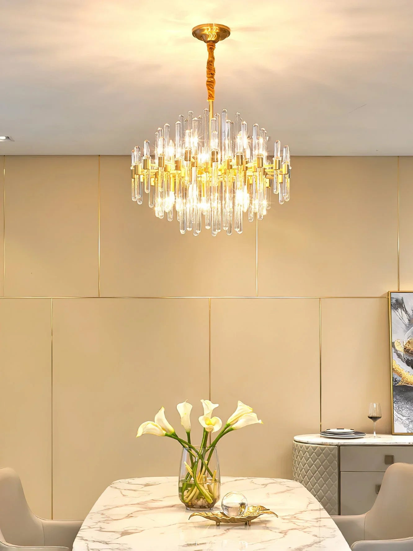 Vintage Antique Brass Chandelier - YhLamps