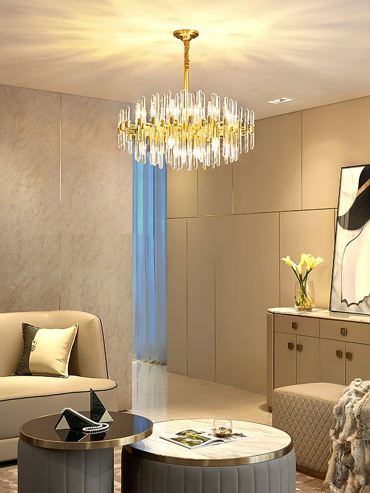 Vintage Antique Brass Chandelier - YhLamps