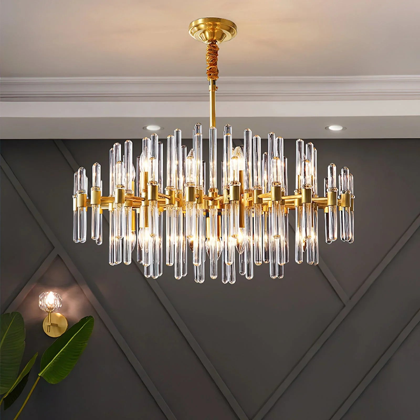 Vintage Antique Brass Chandelier - YhLamps