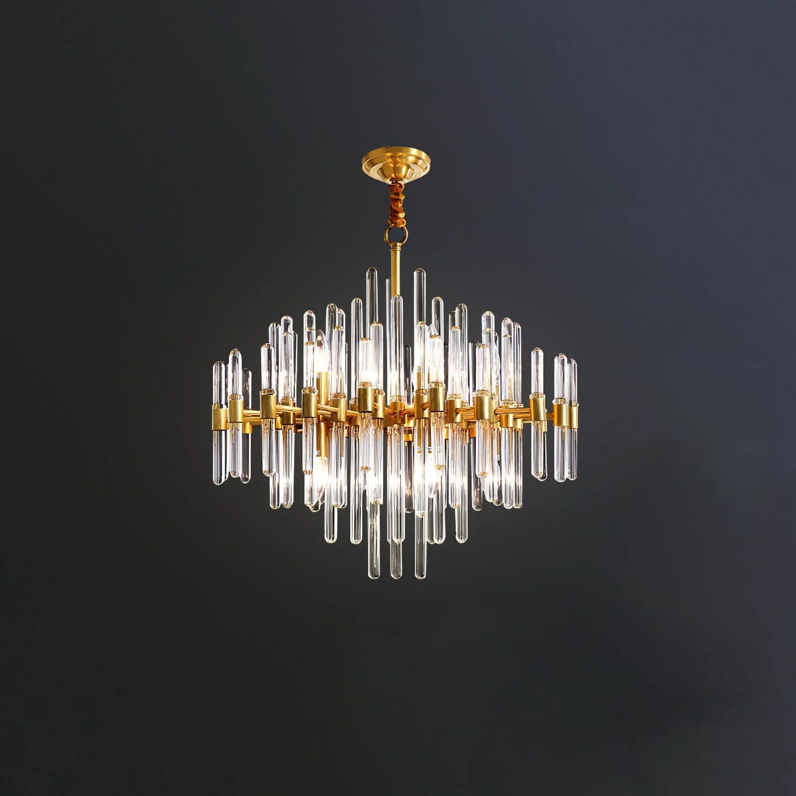 Vintage Antique Brass Chandelier - YhLamps