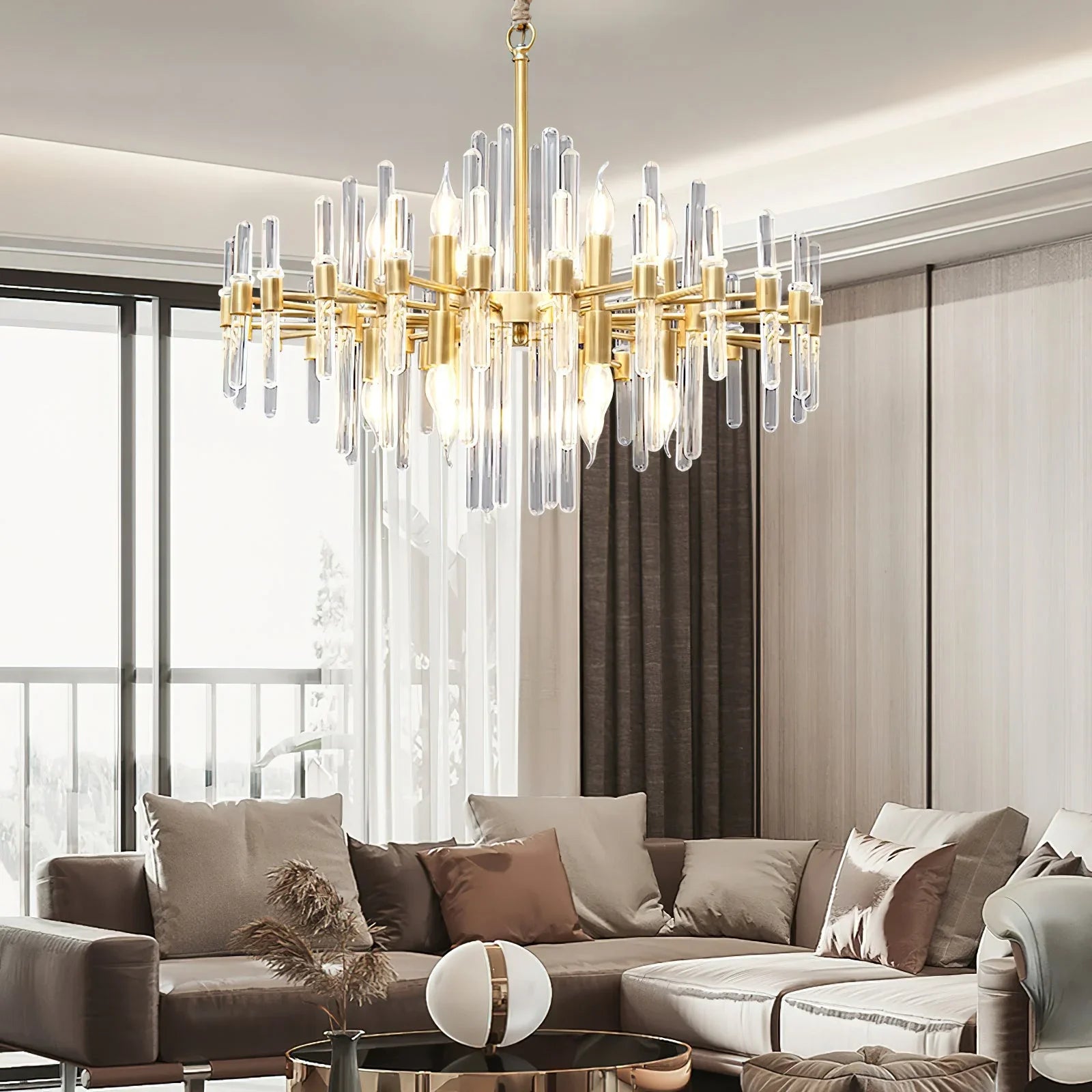 Vintage Antique Brass Chandelier - YhLamps