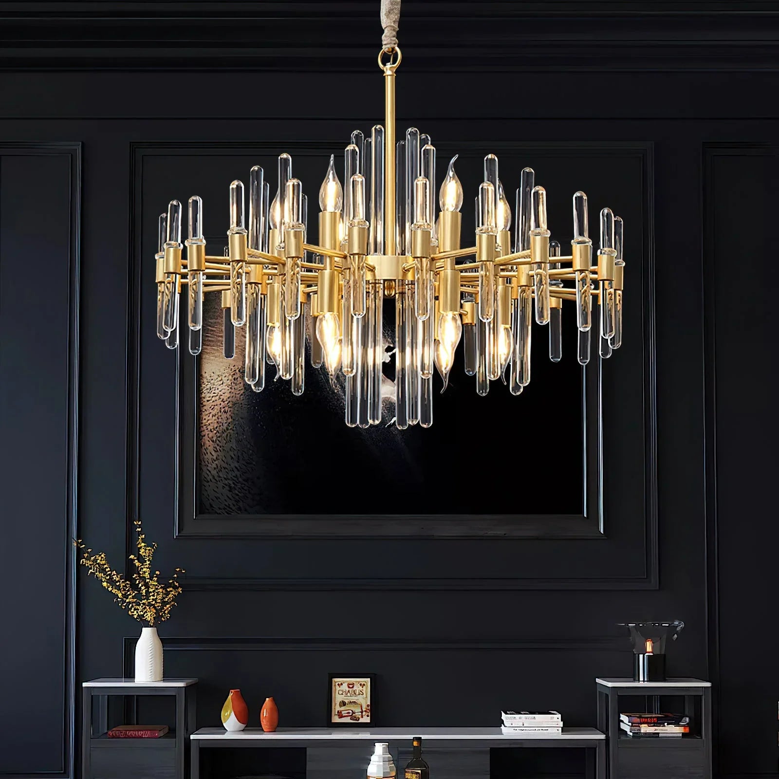 Vintage Antique Brass Chandelier - YhLamps