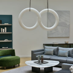 Ethereal Alabaster Chandelier For Living Room - YhLamps