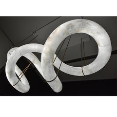 Merlin Scarlett Designer Alabaster Pendant Light. Modern Inspired Chandelier - YhLamps