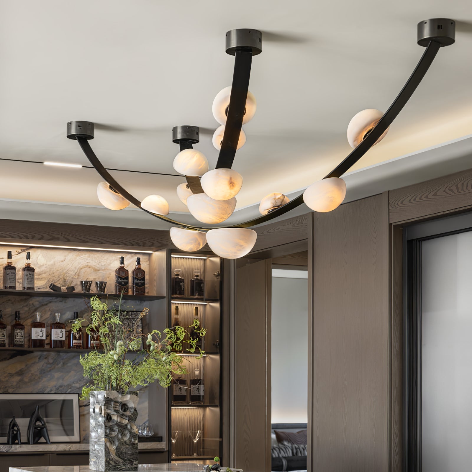 Dew Drops Alabaster Chandelier - YhLamps