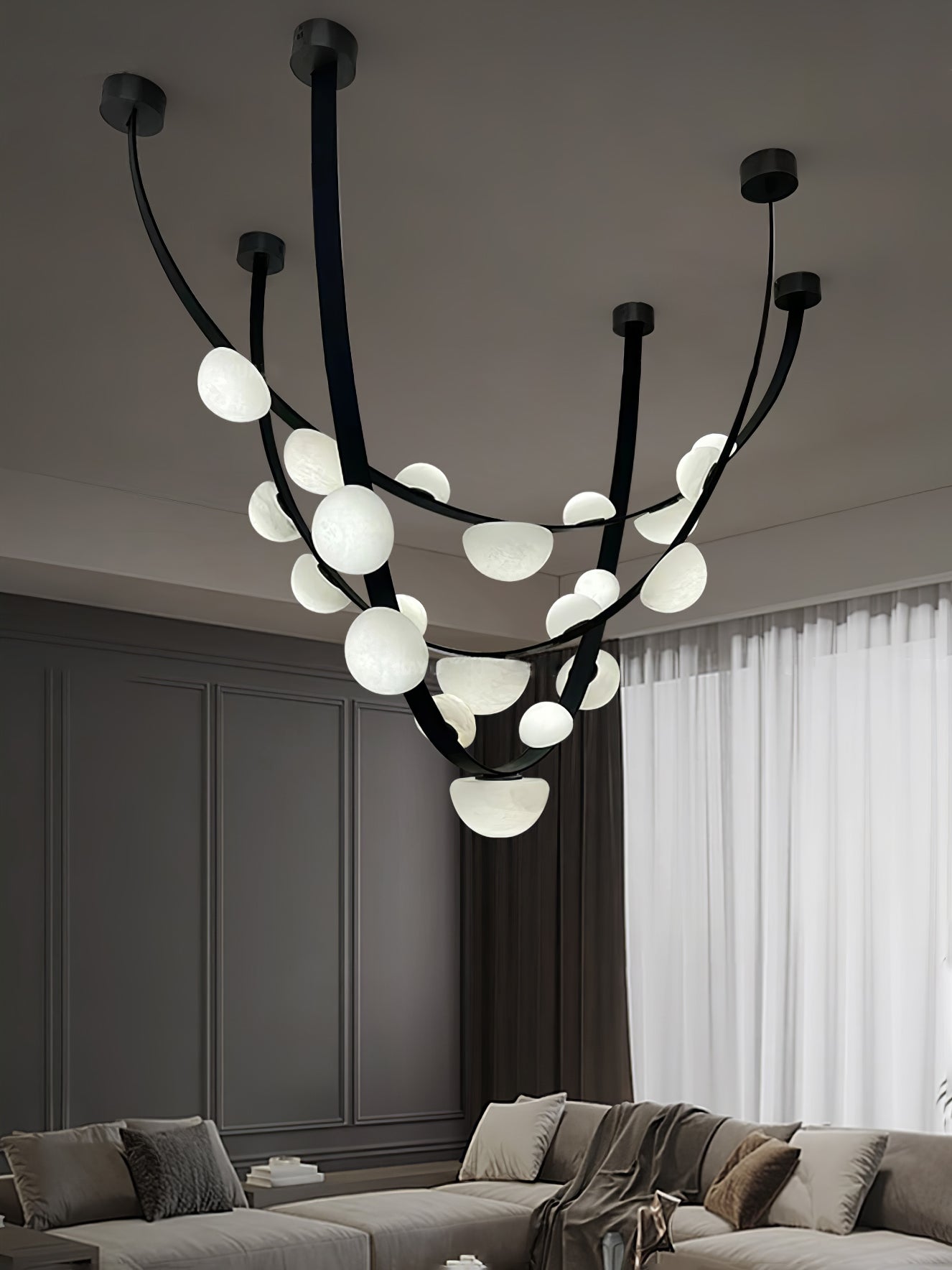 Dew Drops Alabaster Chandelier - YhLamps