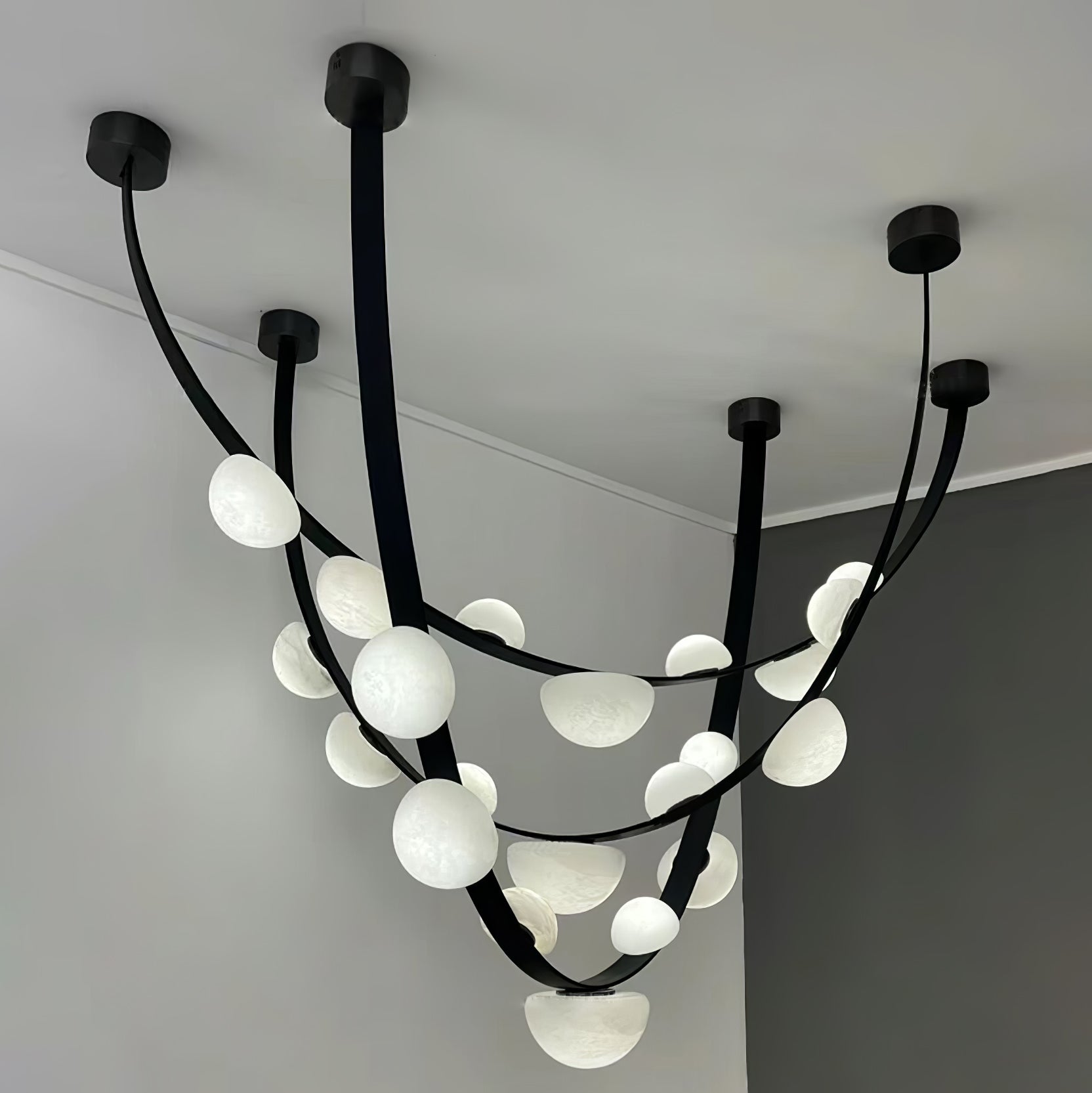 Dew Drops Alabaster Chandelier - YhLamps