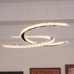 Modern Crystal Double C Chandelier - YhLamps