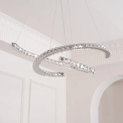 Modern Crystal Double C Chandelier - YhLamps