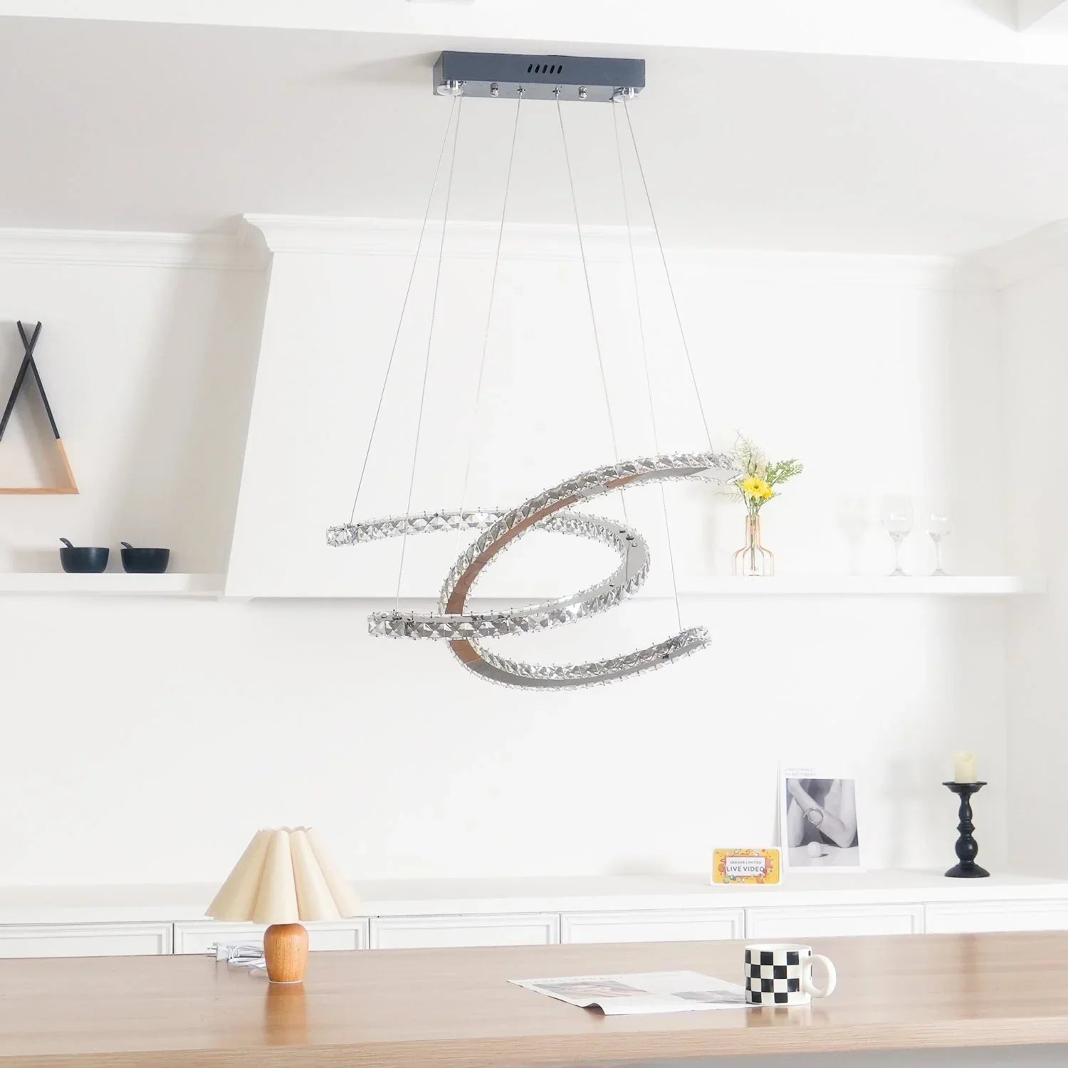 Modern Crystal Double C Chandelier - YhLamps