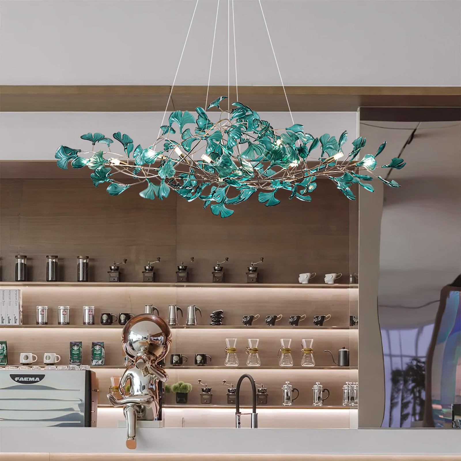 Acrylic Ginkgo Leaf Chandelier - YhLamps