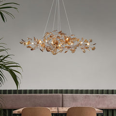 Acrylic Ginkgo Leaf Chandelier - YhLamps