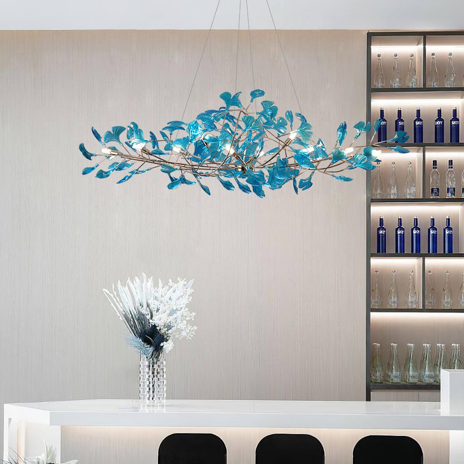 Acrylic Ginkgo Leaf Chandelier - YhLamps
