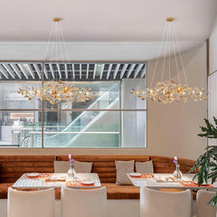 Acrylic Ginkgo Leaf Chandelier - YhLamps