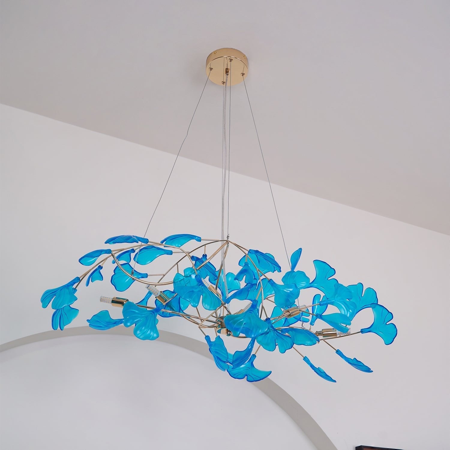 Acrylic Ginkgo Leaf Chandelier - YhLamps