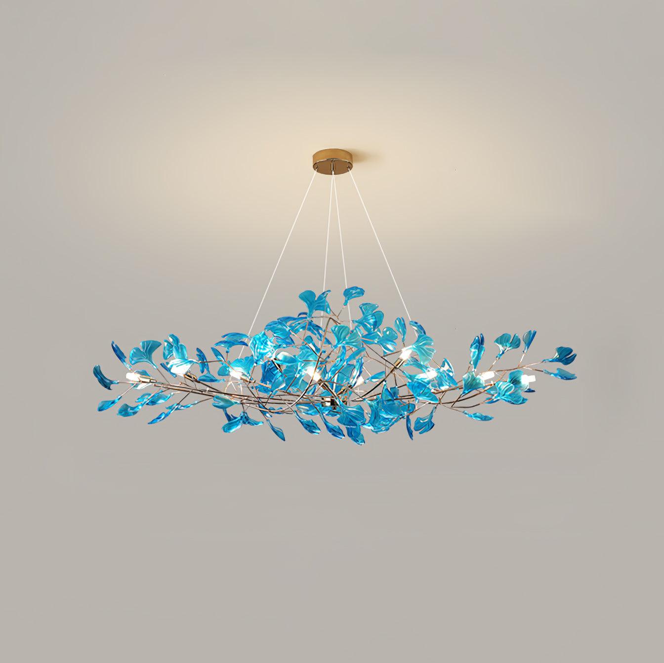 Acrylic Ginkgo Leaf Chandelier - YhLamps