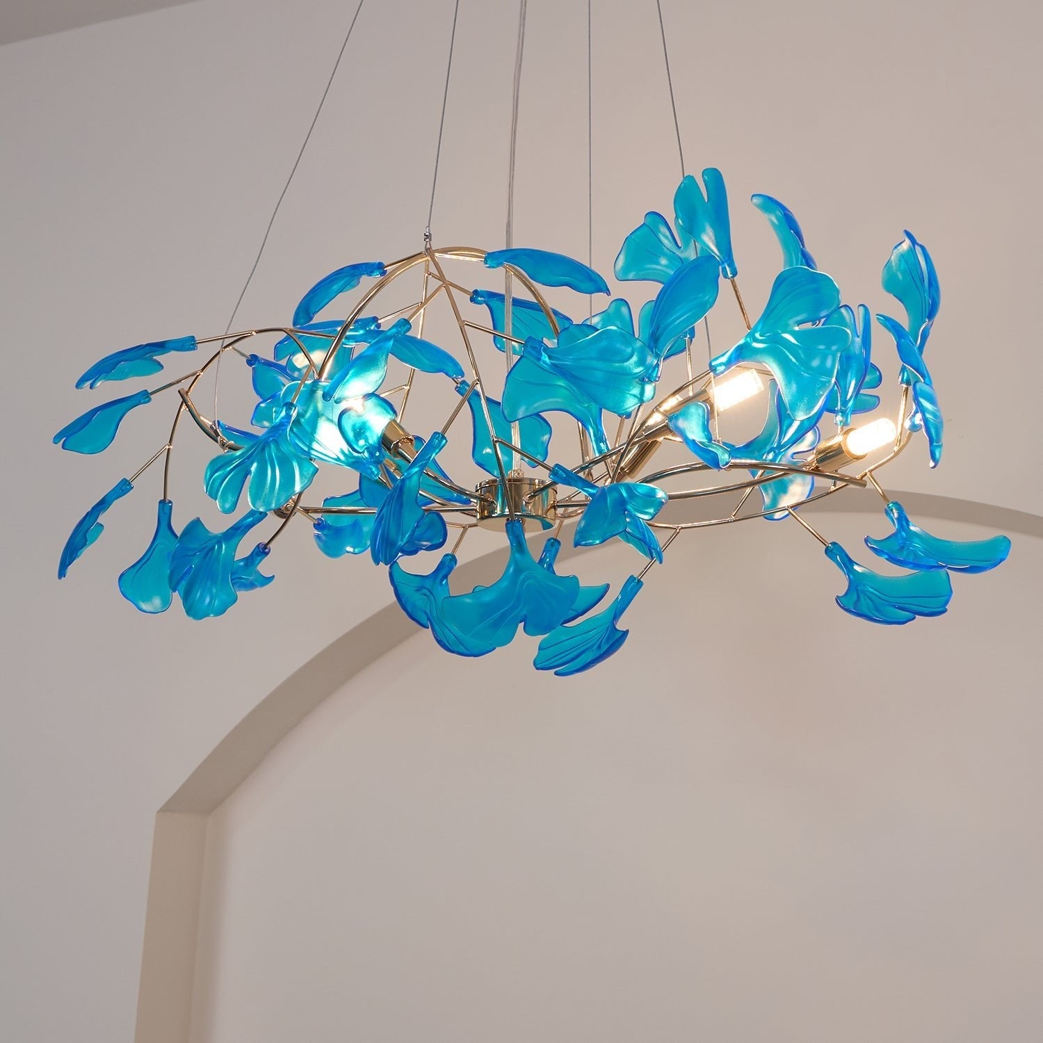 Acrylic Ginkgo Leaf Chandelier - YhLamps