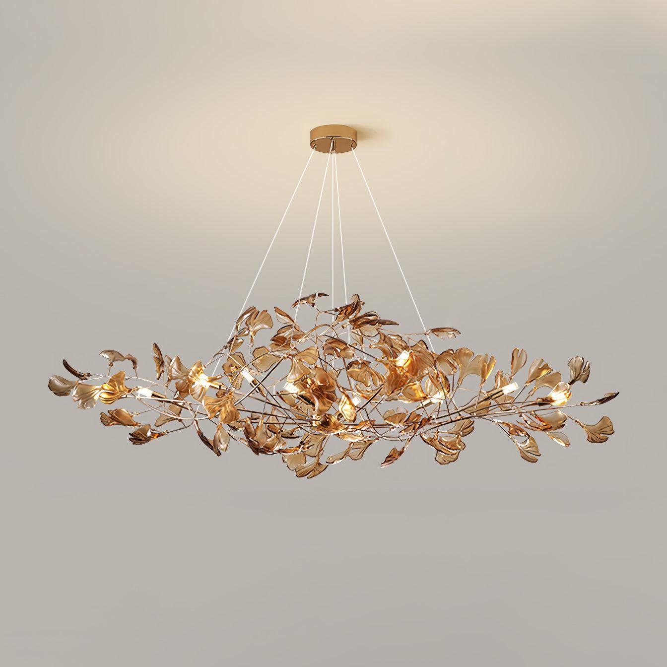 Acrylic Ginkgo Leaf Chandelier - YhLamps