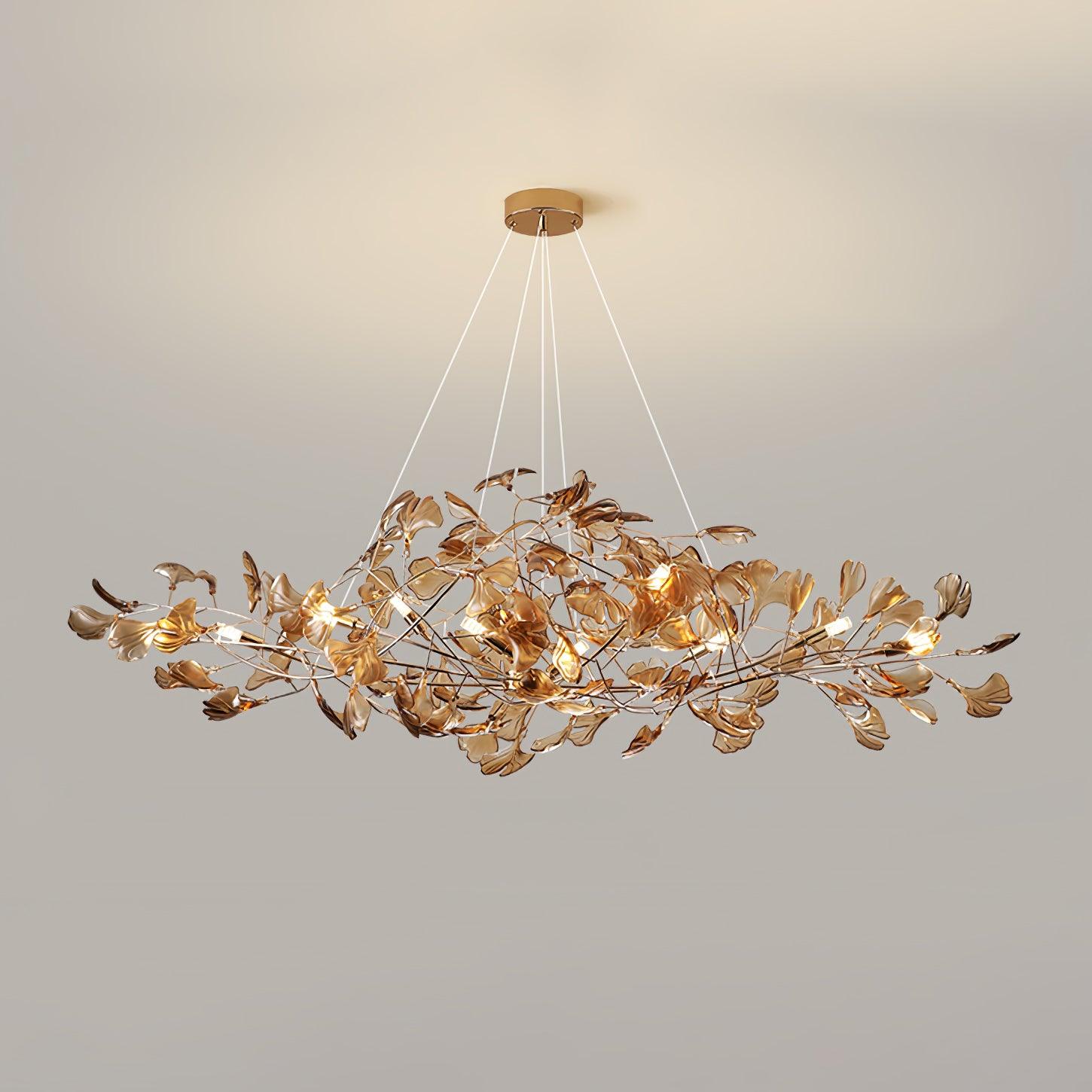 Acrylic Ginkgo Leaf Chandelier - YhLamps