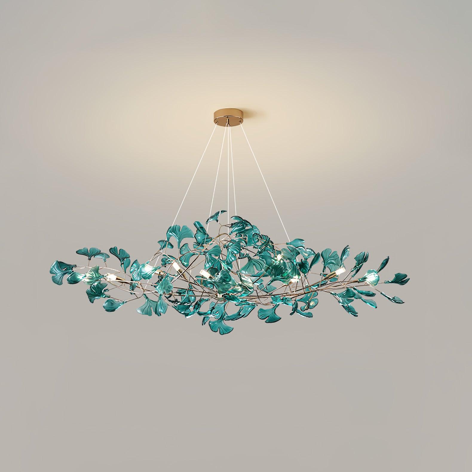 Acrylic Ginkgo Leaf Chandelier - YhLamps