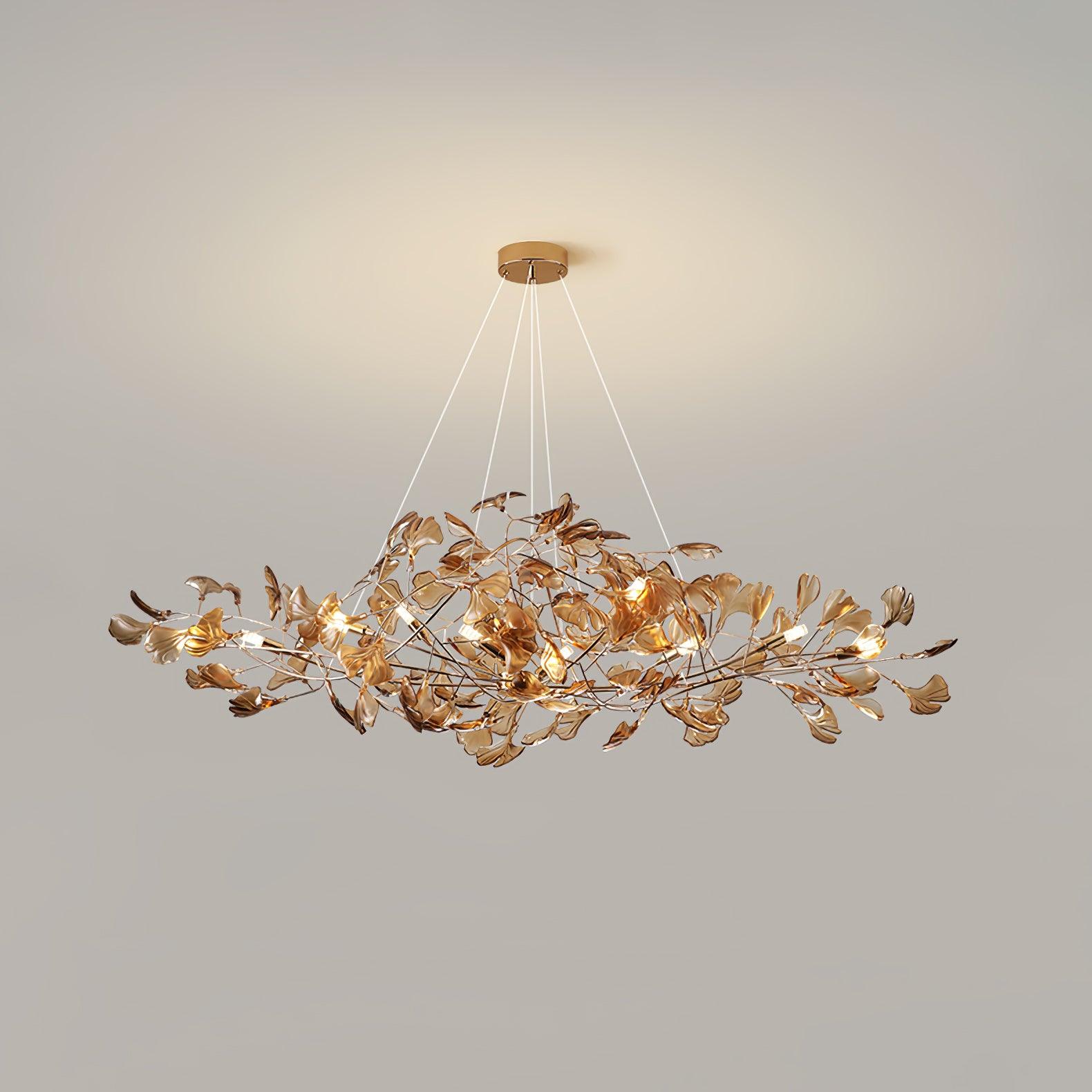 Acrylic Ginkgo Leaf Chandelier - YhLamps