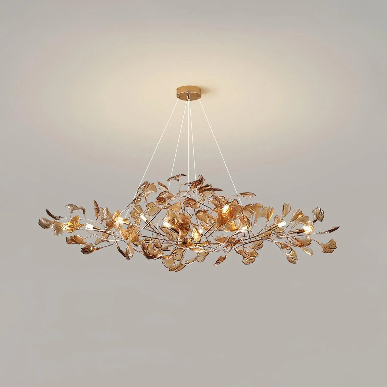 Acrylic Ginkgo Leaf Chandelier - YhLamps