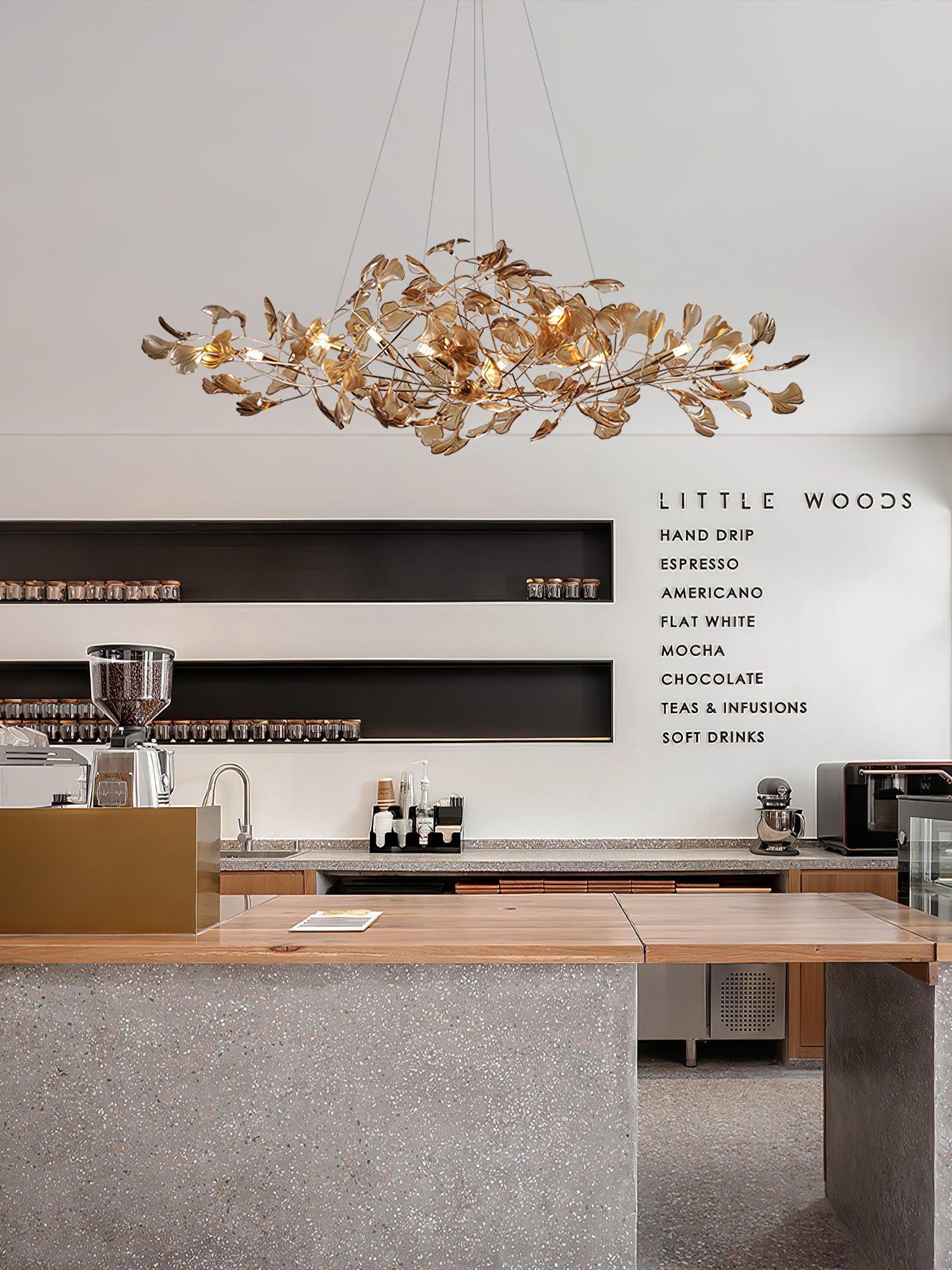 Acrylic Ginkgo Leaf Chandelier - YhLamps