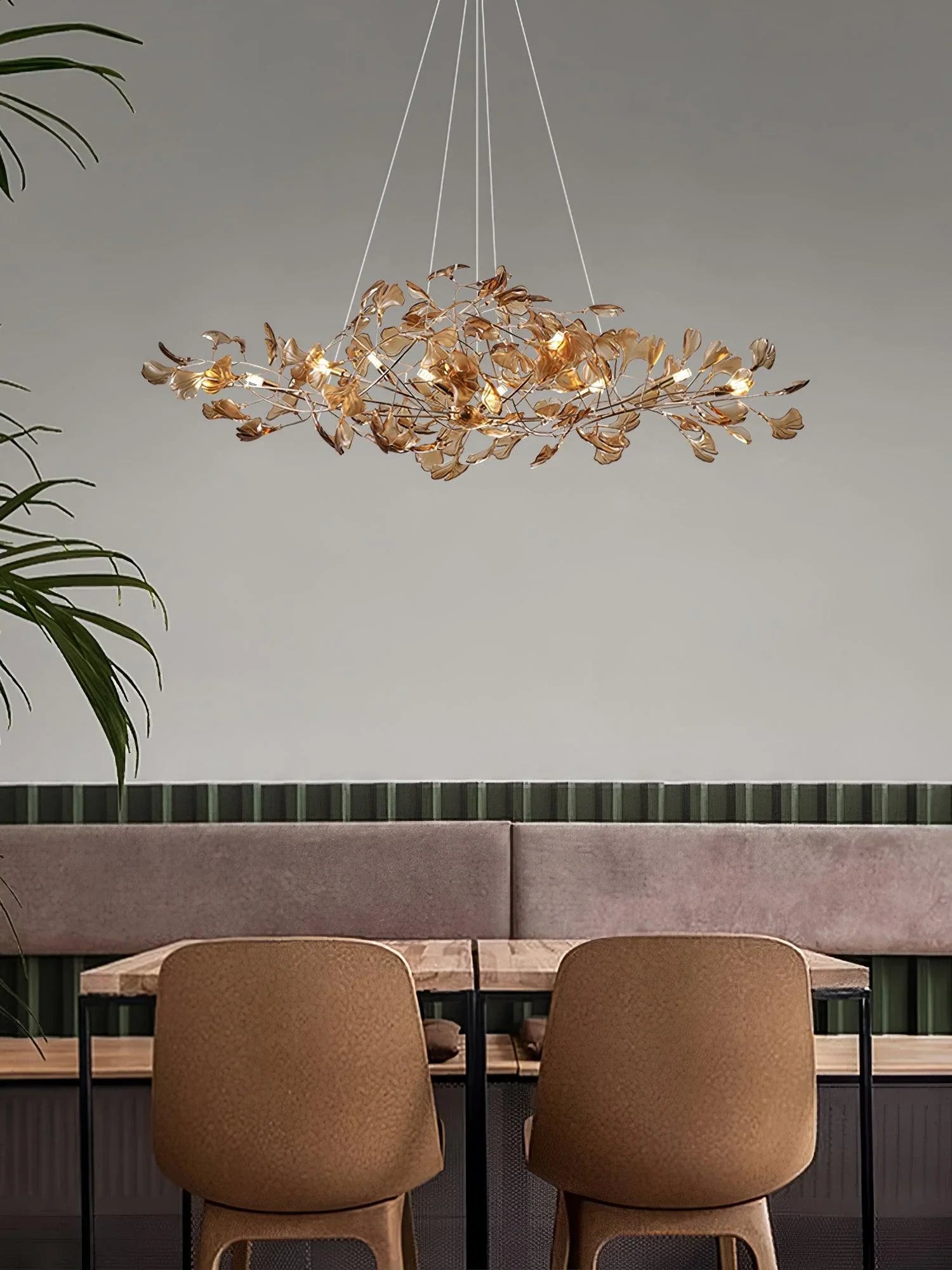 Acrylic Ginkgo Leaf Chandelier - YhLamps