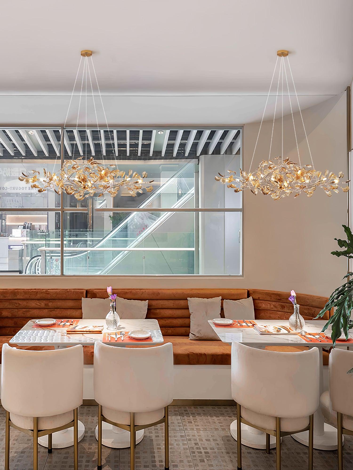 Acrylic Ginkgo Leaf Chandelier - YhLamps