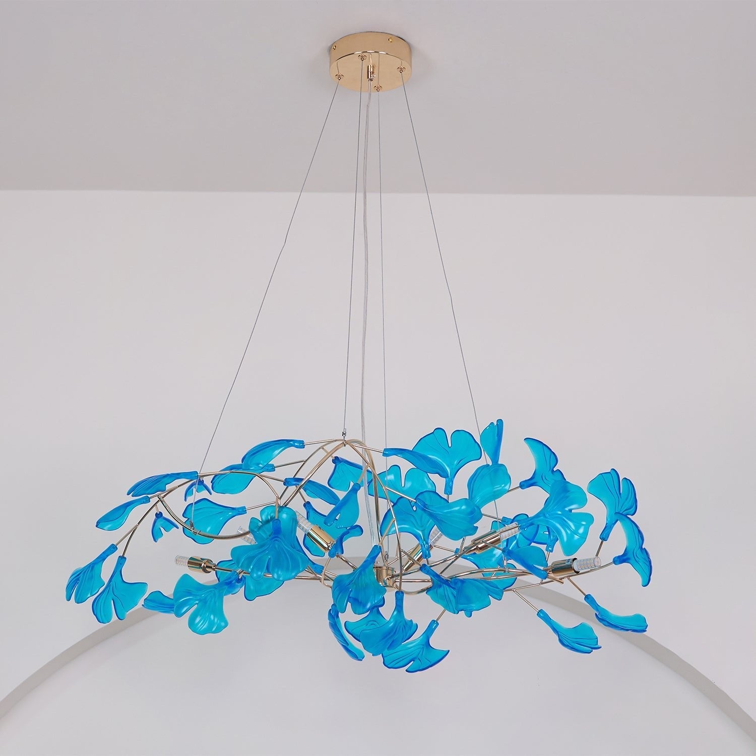 Acrylic Ginkgo Leaf Chandelier - YhLamps