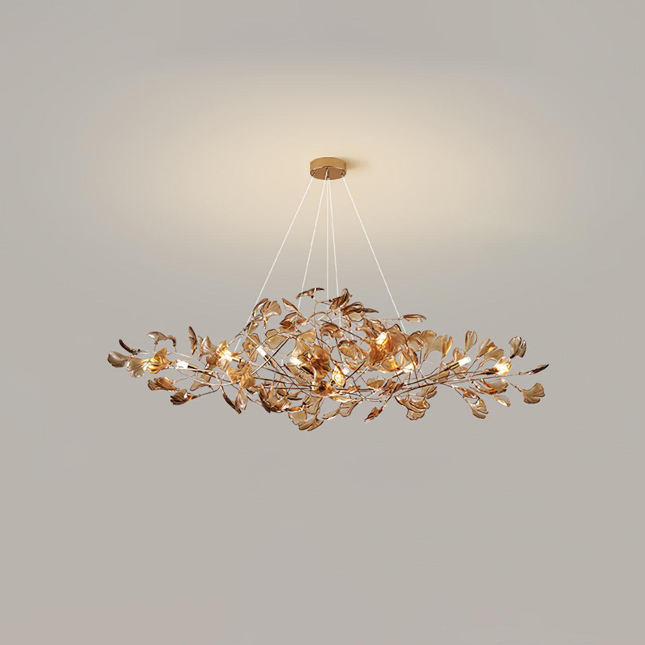 Acrylic Ginkgo Leaf Chandelier - YhLamps