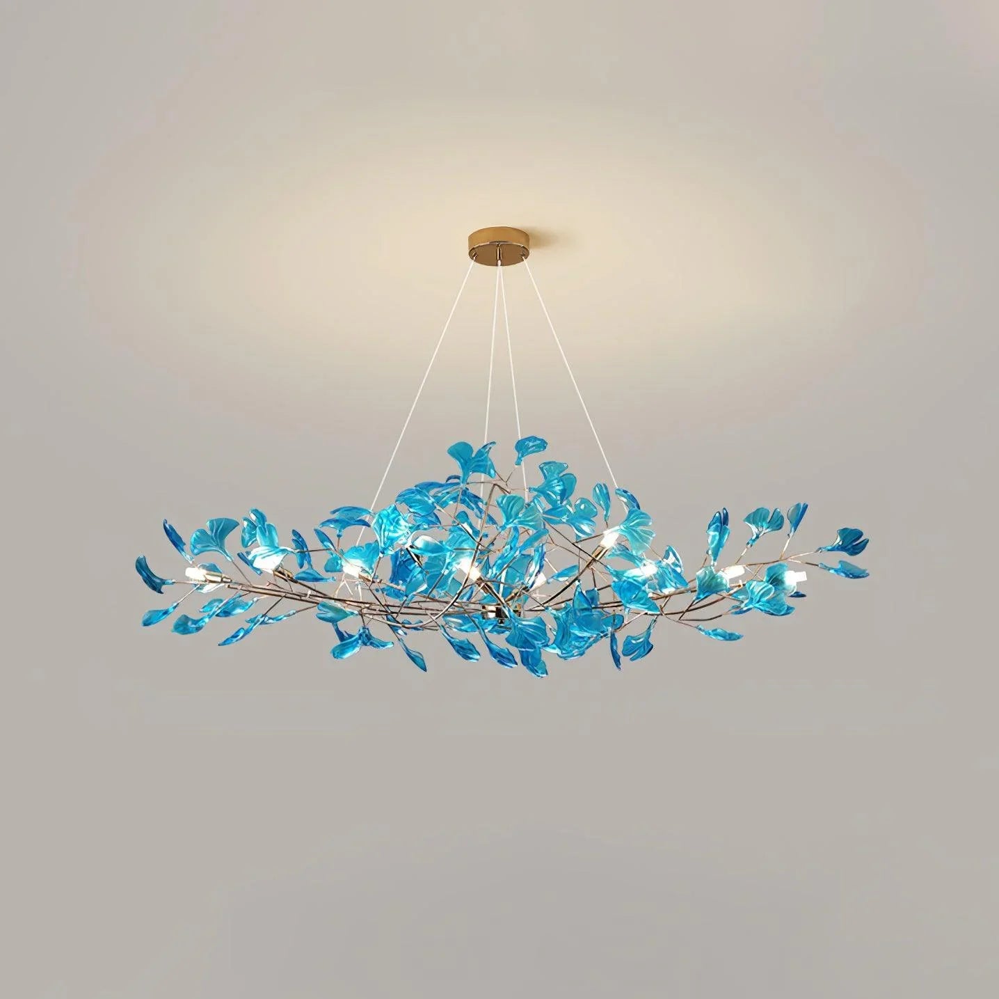 Acrylic Ginkgo Leaf Chandelier - YhLamps