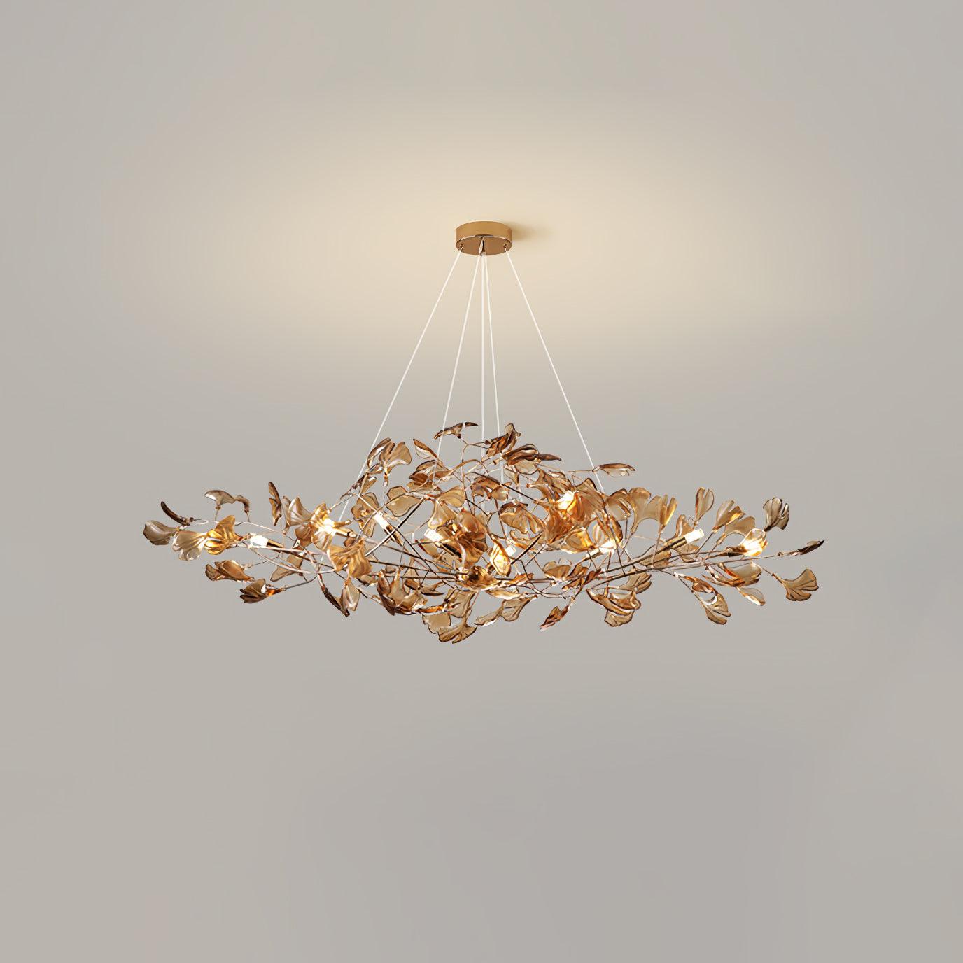 Acrylic Ginkgo Leaf Chandelier - YhLamps