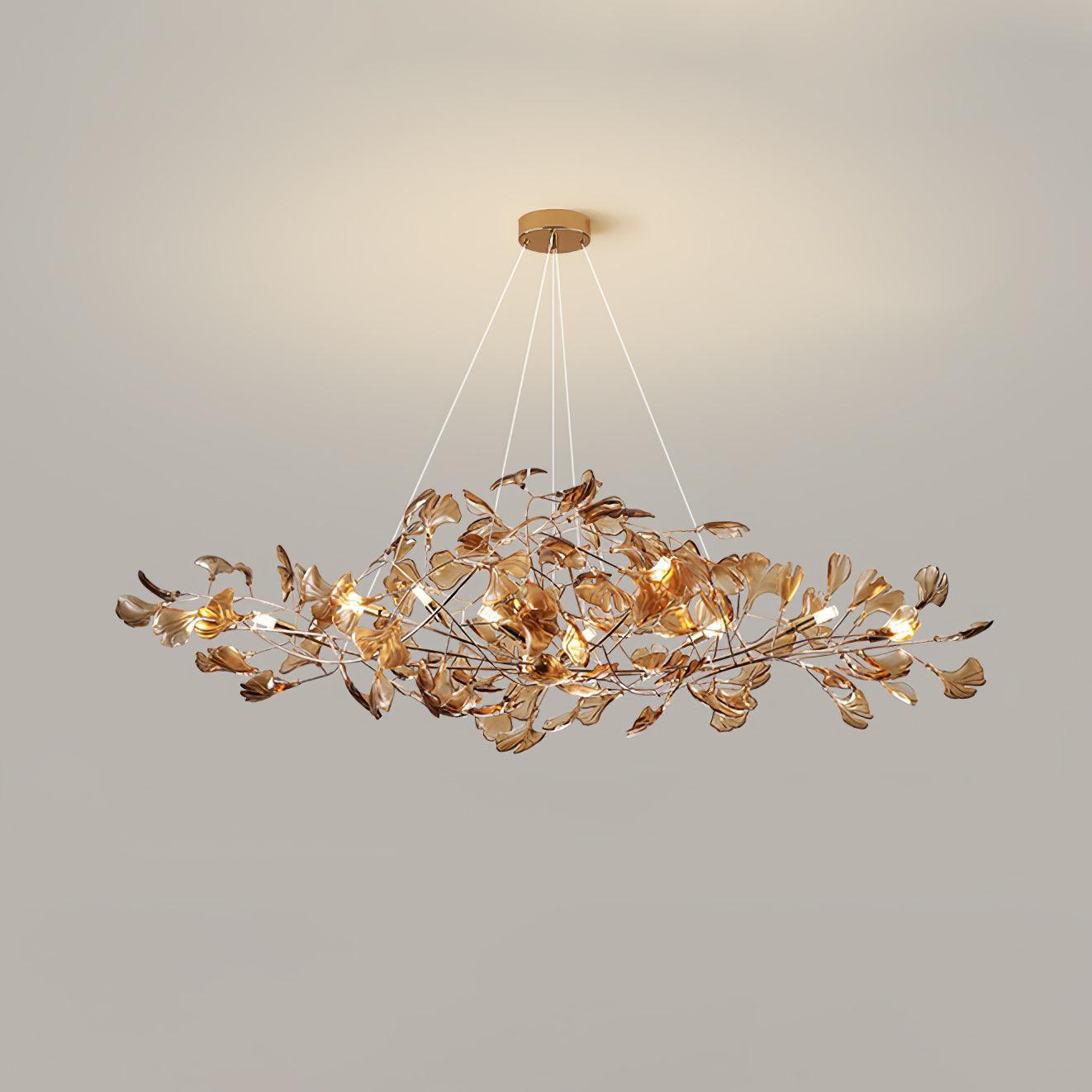 Acrylic Ginkgo Leaf Chandelier - YhLamps