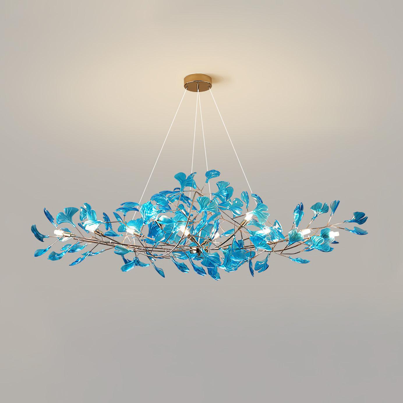 Acrylic Ginkgo Leaf Chandelier - YhLamps