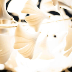 Gold White Leaves Combination Gingko Chandeliers - YhLamps