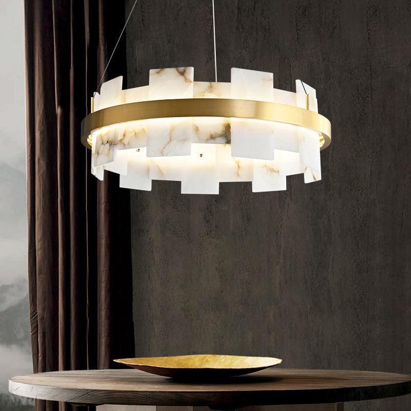 Alabaster Halo Chandelier - YhLamps