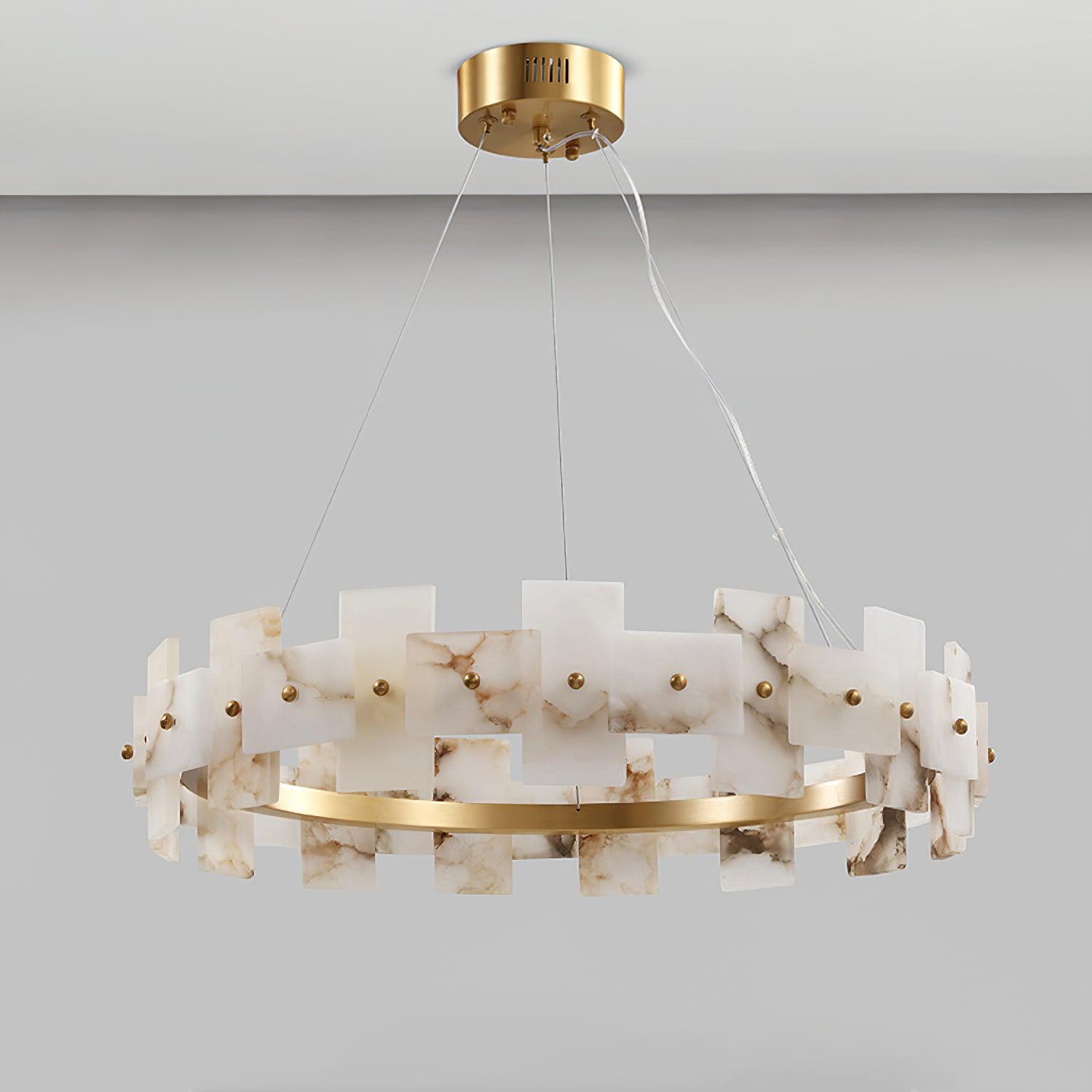 Alabaster Halo Chandelier - YhLamps