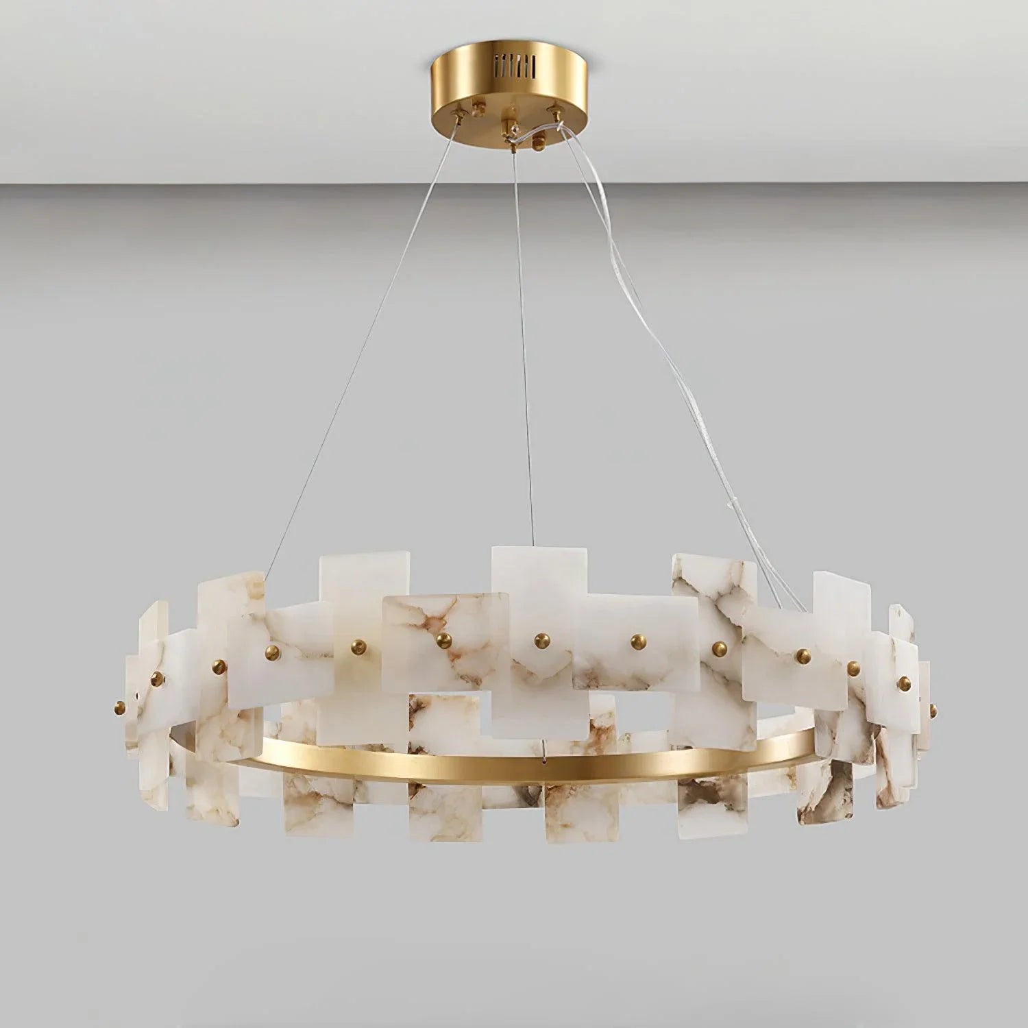 Alabaster Halo Chandelier - YhLamps