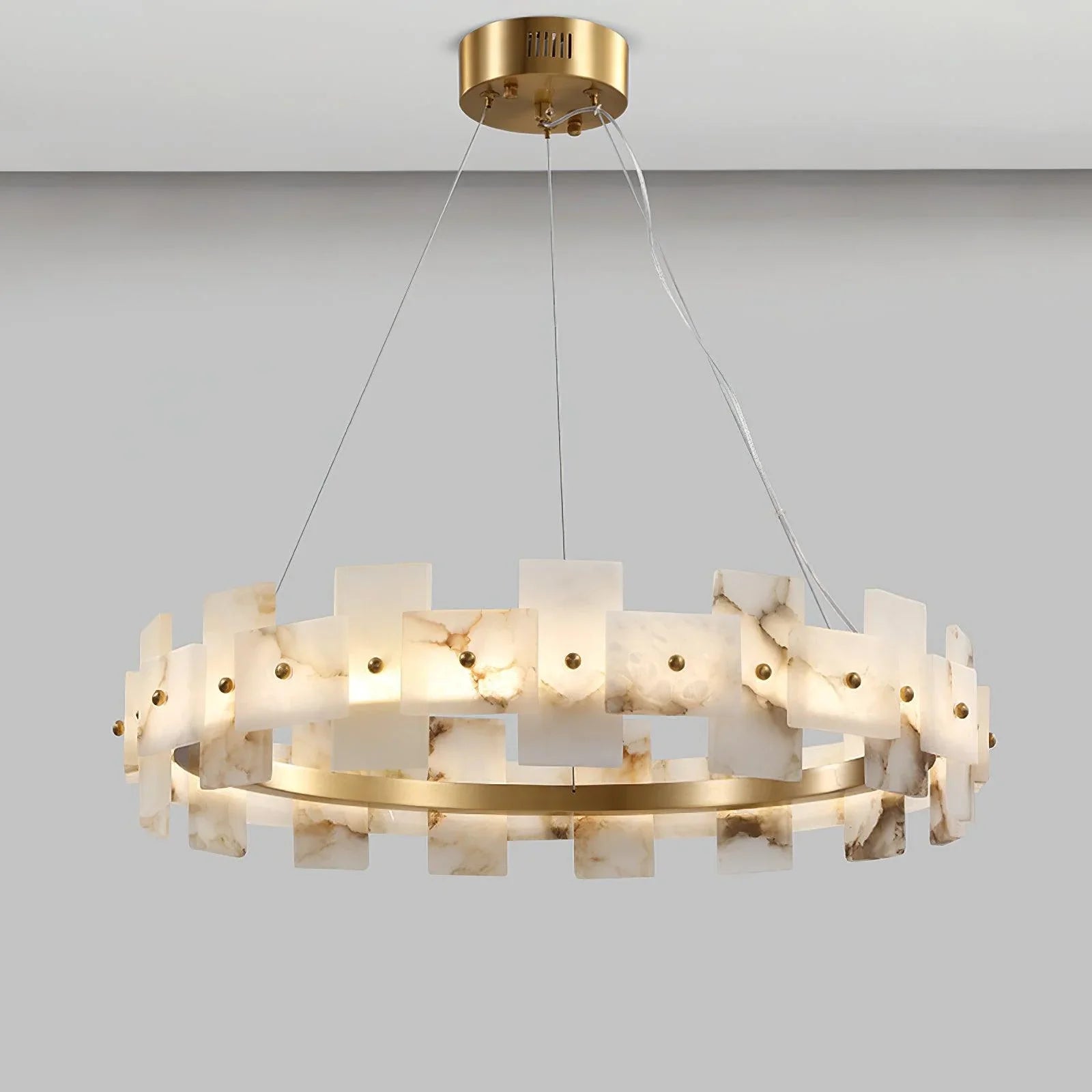 Alabaster Halo Chandelier - YhLamps