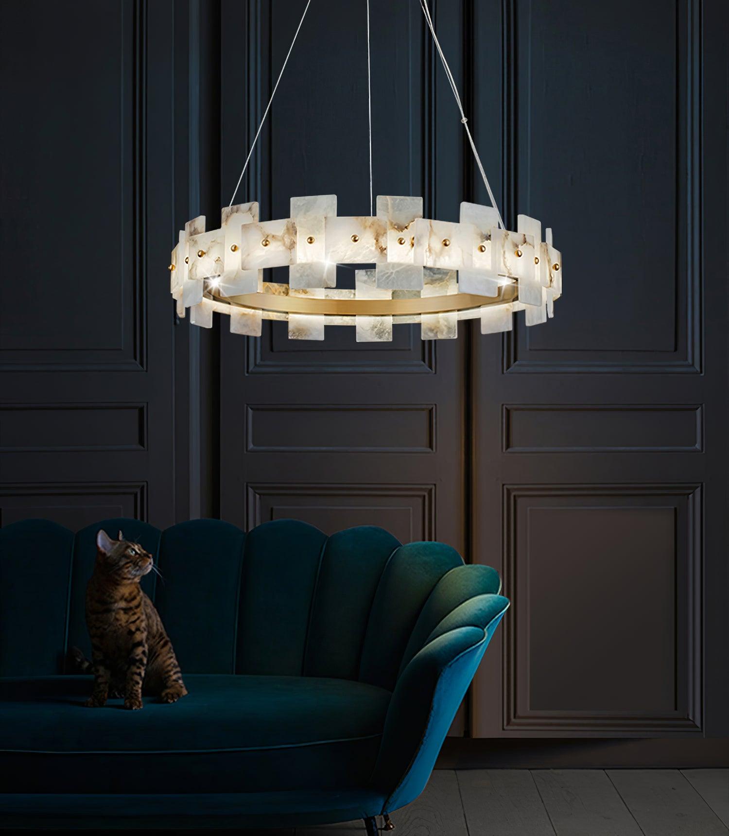 Alabaster Halo Chandelier - YhLamps