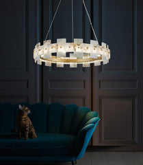 Alabaster Halo Chandelier - YhLamps