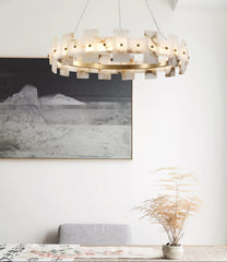 Alabaster Halo Chandelier - YhLamps