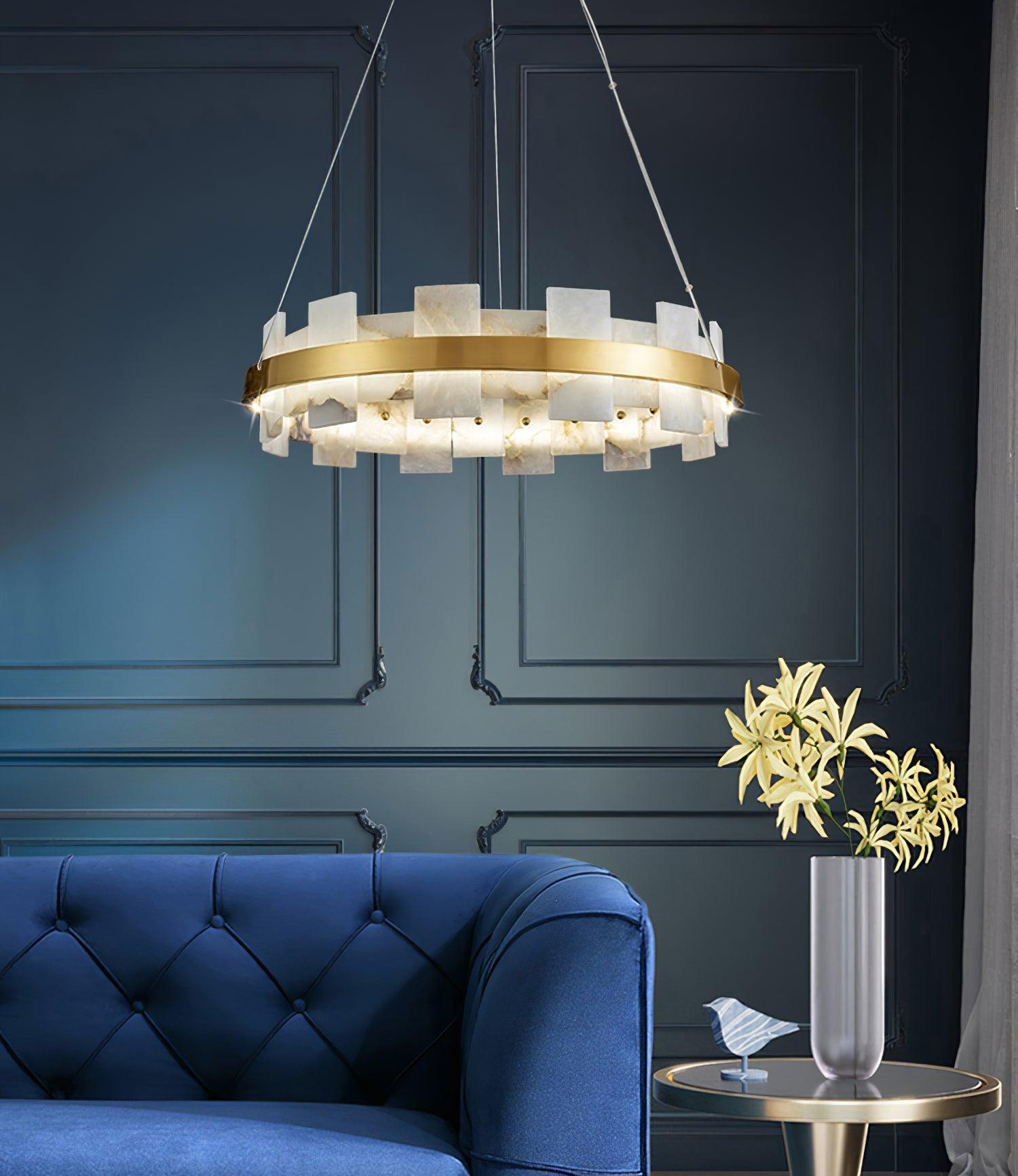 Alabaster Halo Chandelier - YhLamps