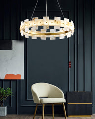 Alabaster Halo Chandelier - YhLamps