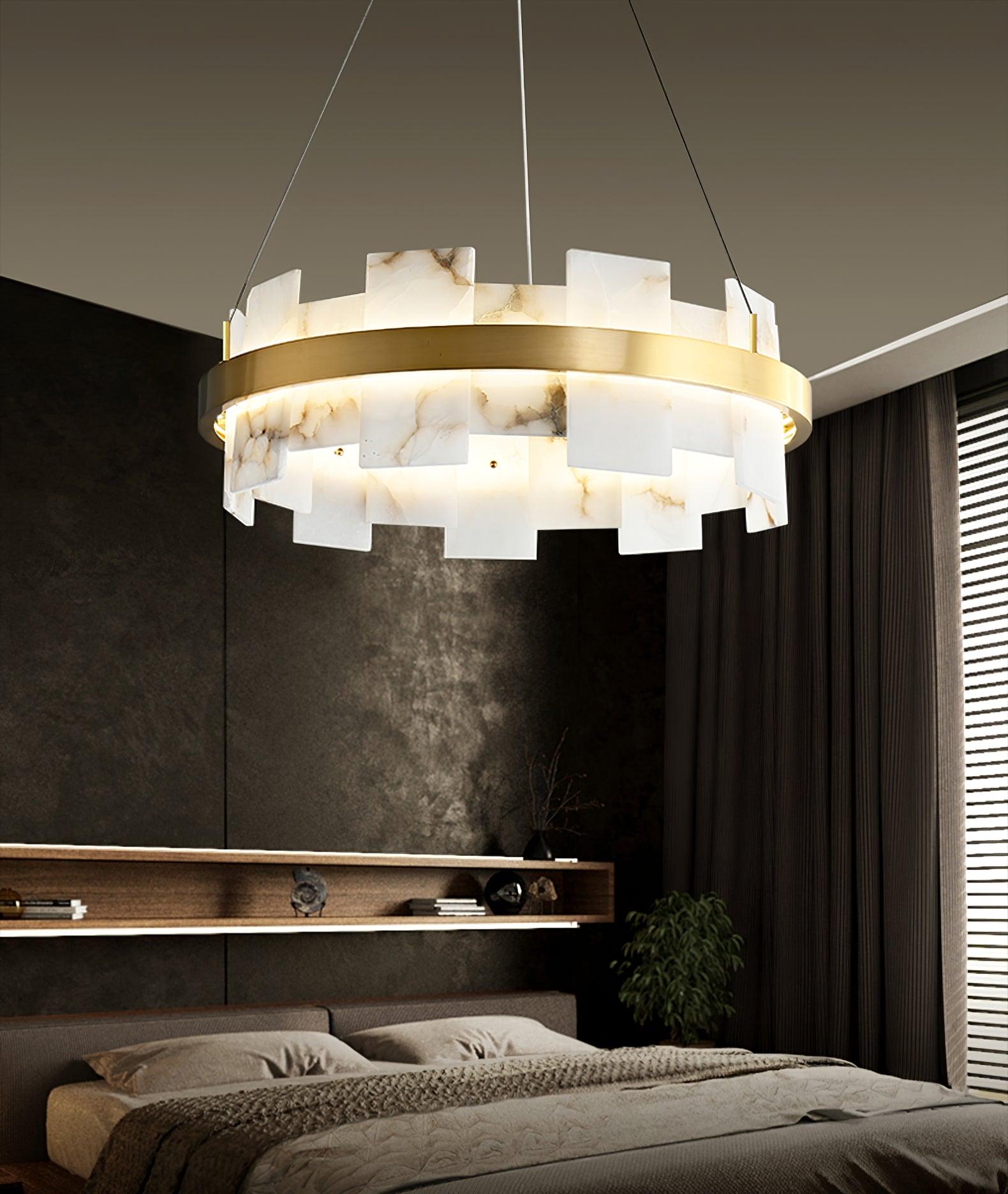 Alabaster Halo Chandelier - YhLamps