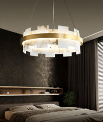 Alabaster Halo Chandelier - YhLamps
