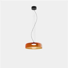 Modern single-layer pendant lamp with smoke grey glass shade and warm light from YH Lamps