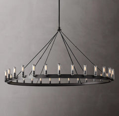 Vintage Round Outdoor Chandelier - YhLamps