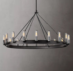 Vintage Round Outdoor Chandelier - YhLamps